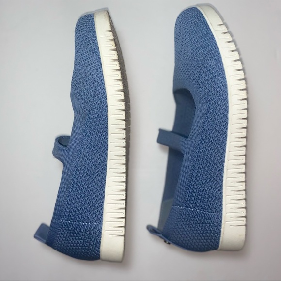 Taryn Rose Nordstrom Mary Jane Slip on Light Blue Flexible Knit Flats - Picture 7 of 7